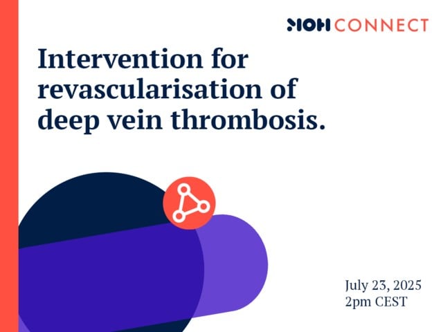 Intervention for revascularisation of deep vein thrombosis.